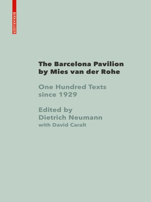 cover image of The Barcelona Pavilion by Mies van der Rohe